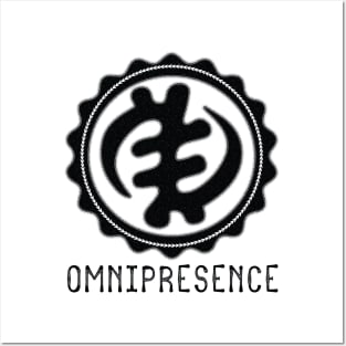 Africa Sankofa Adinkra Symbols "Omnipresence" Black. Posters and Art